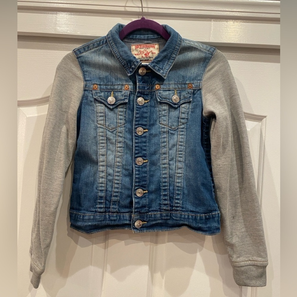 True Religion Emily denim jacket size girls XL
